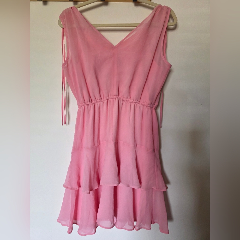 NWOT Sam EdelmanWomen's V-Neck Tiered Sleeveless A-Line Dress Sz 4 - Picture 4 of 5